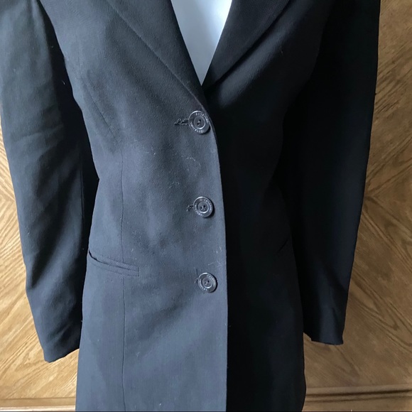 Emozioni black wool blend boyfriend style blazer - Picture 3 of 4